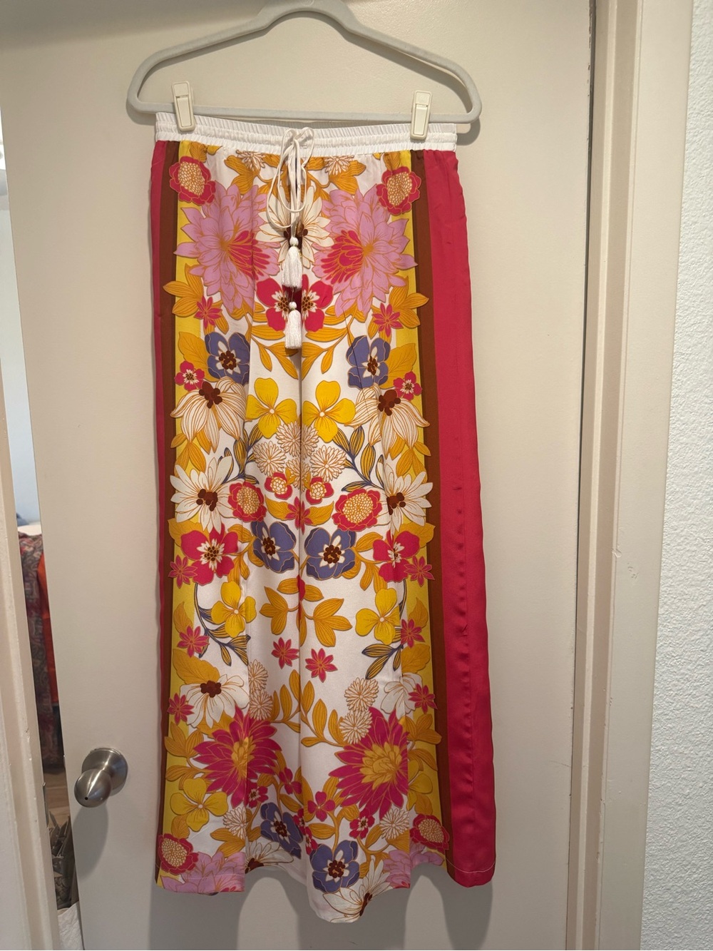 Johnny Was Jade Collection Silk Wide-Leg Floral Pants